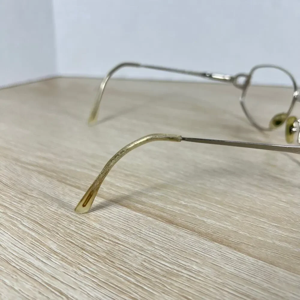 Vintage Gucci GG2279 Z60 Eyeglasses Gold Silver Metal FRAMES ONLY 55-17-135